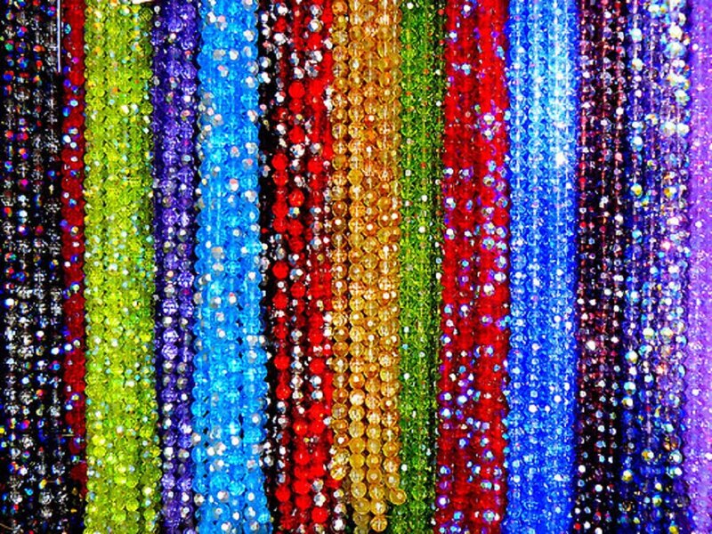 Colorful Beaded Necklaces — Blue