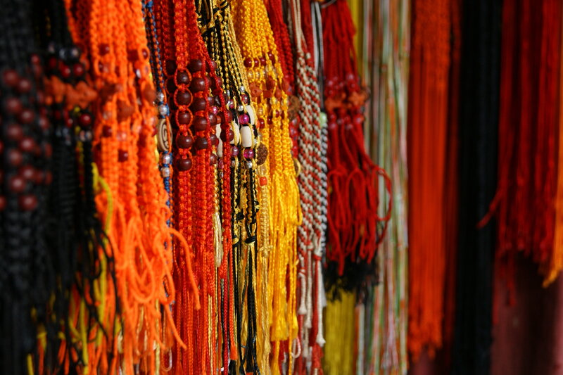 Colorful Beaded Necklaces — Orange