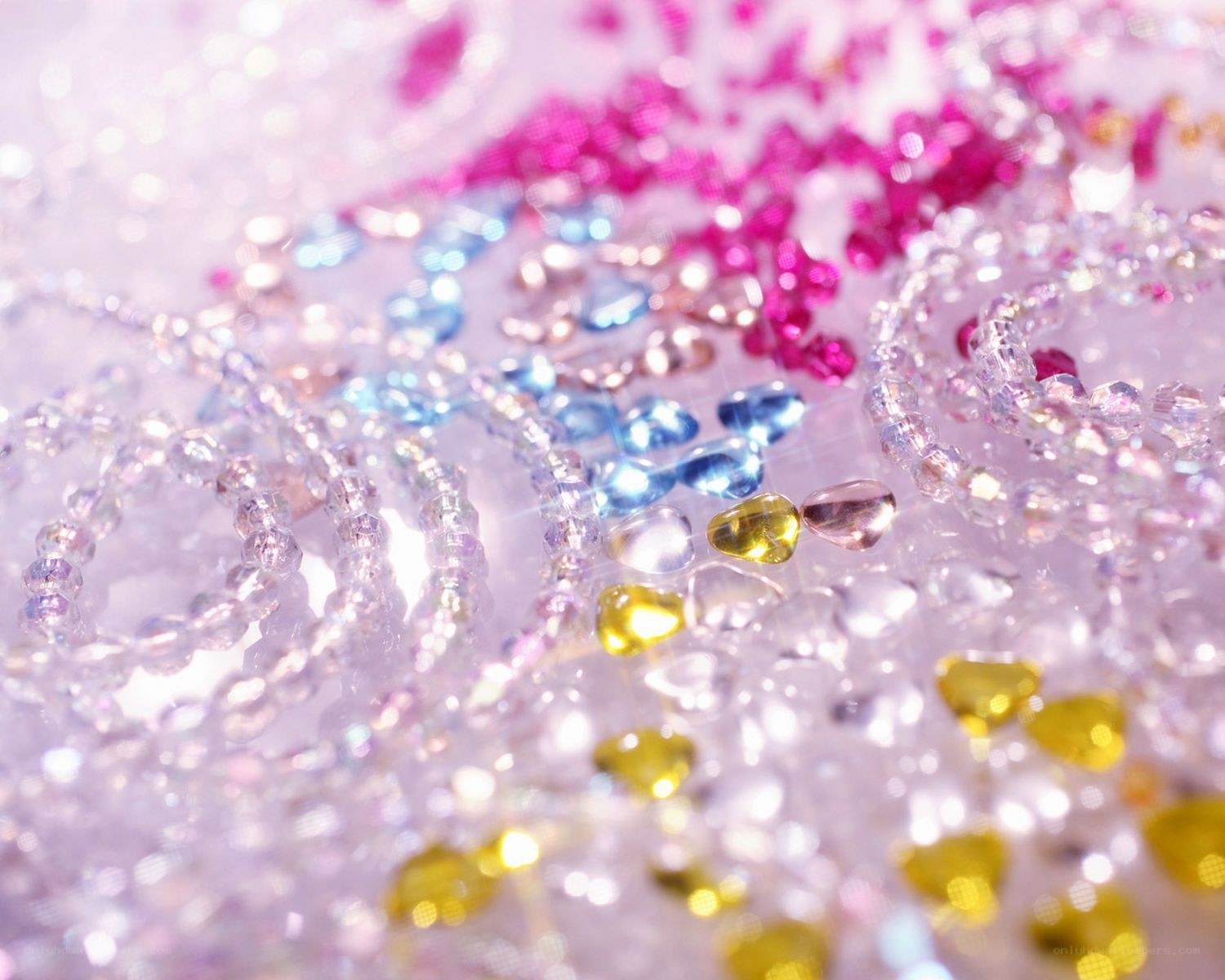 Colorful beads and gems
