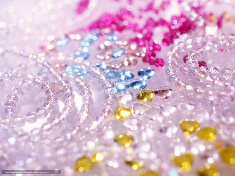 Colorful beads and gems