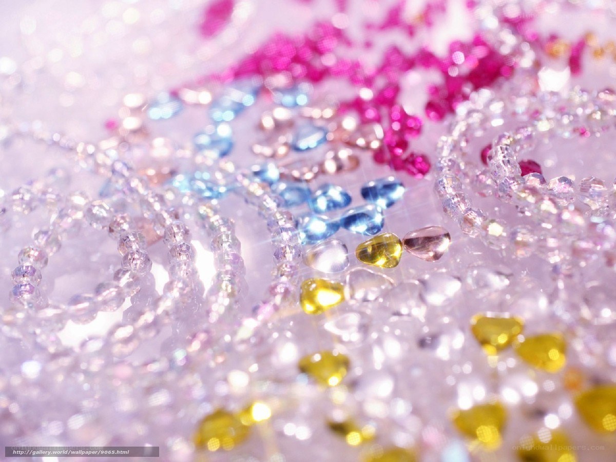 Colorful beads and gems