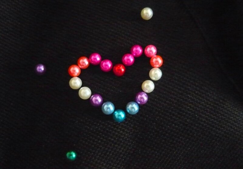Colorful Beads in Heart Shape