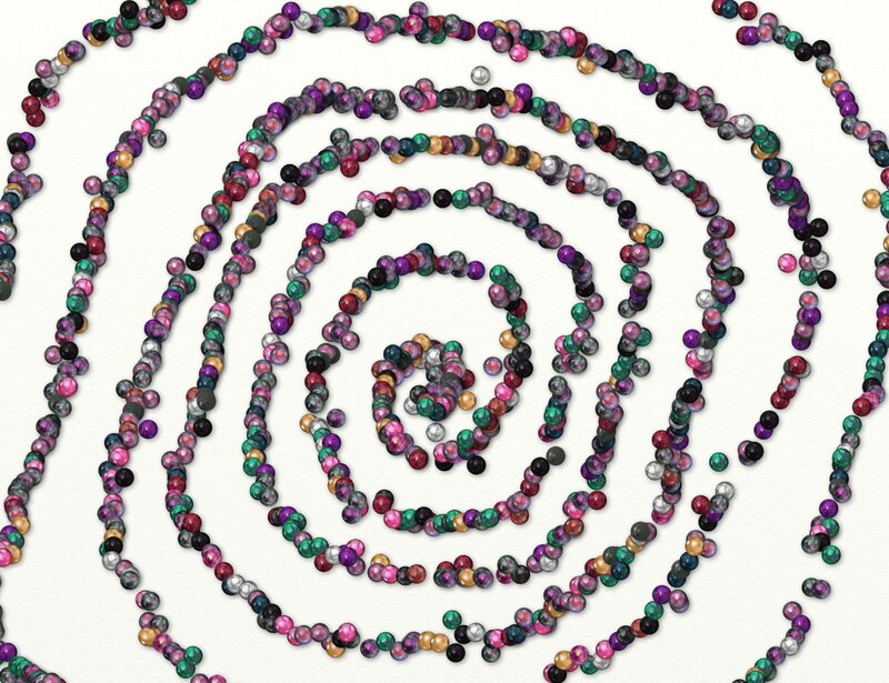Colorful Beads in Spiral