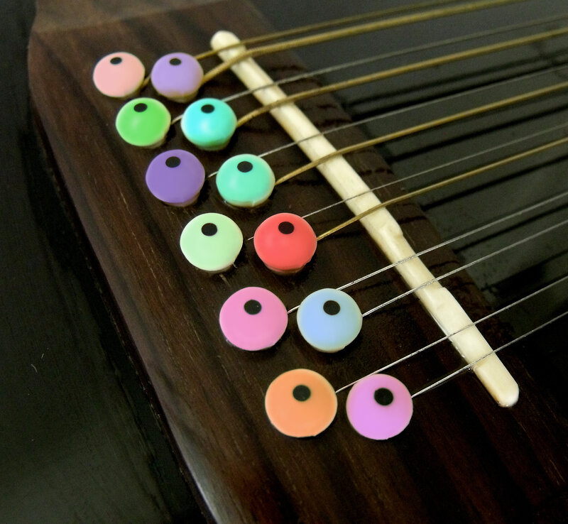 Colorful Beads on Zither
