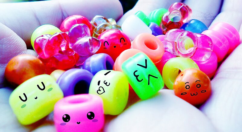 Colorful Beads with Faces