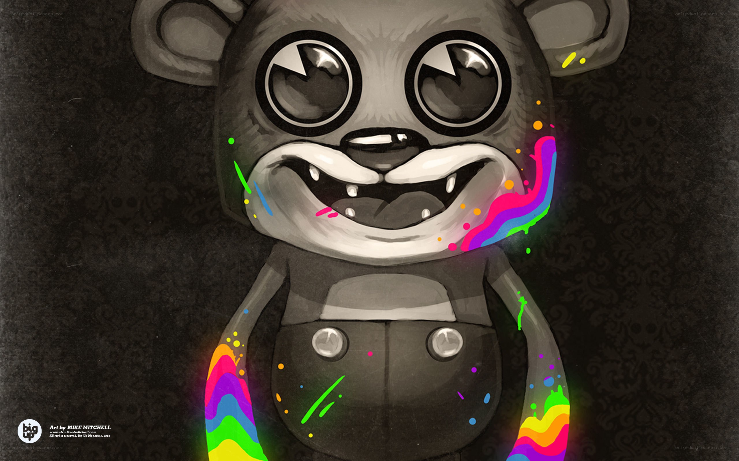 Colorful bear character art