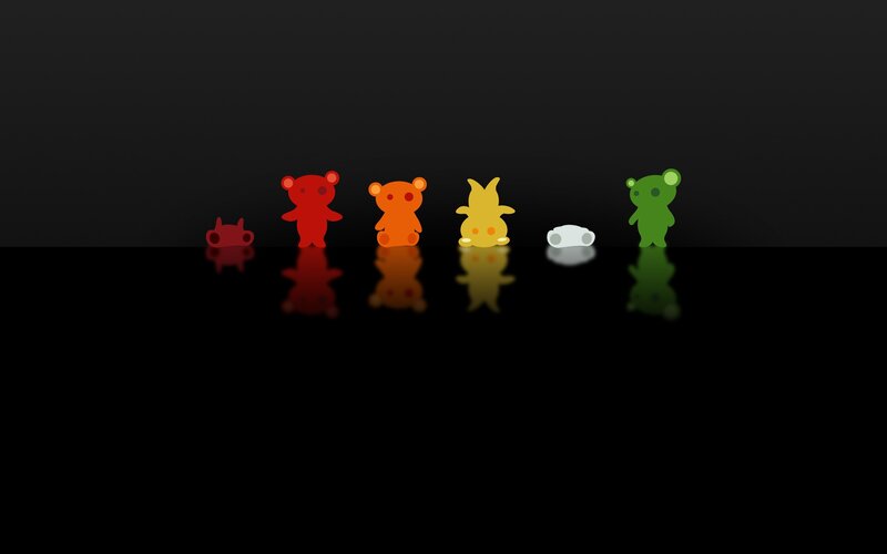 colorful bear figures