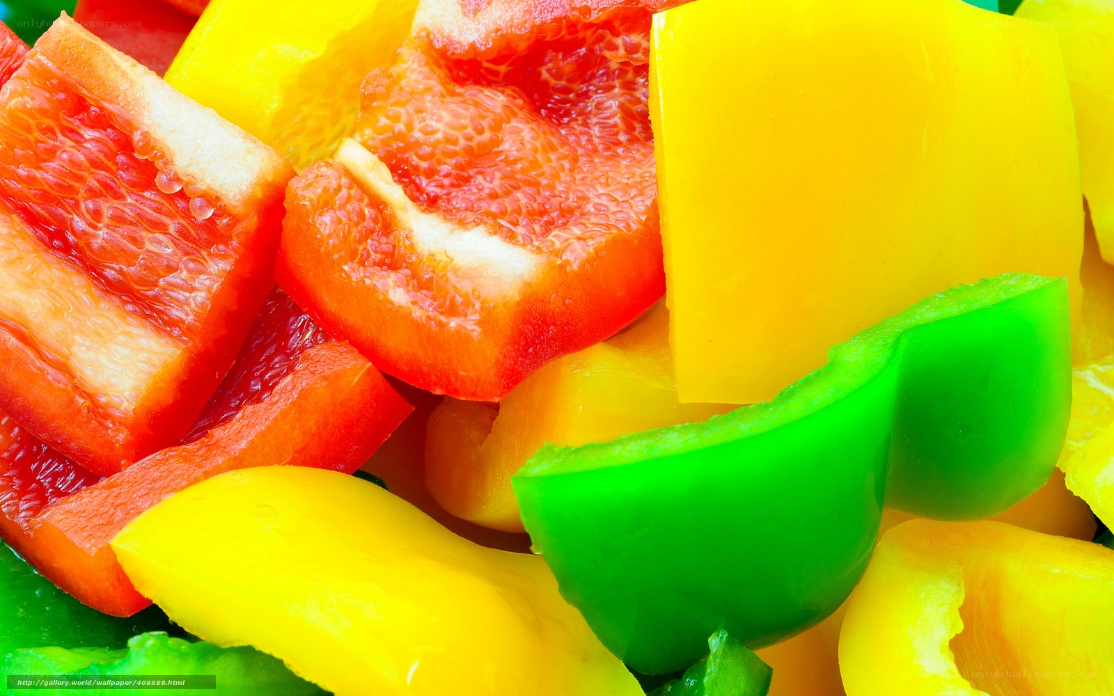 colorful bell pepper slices