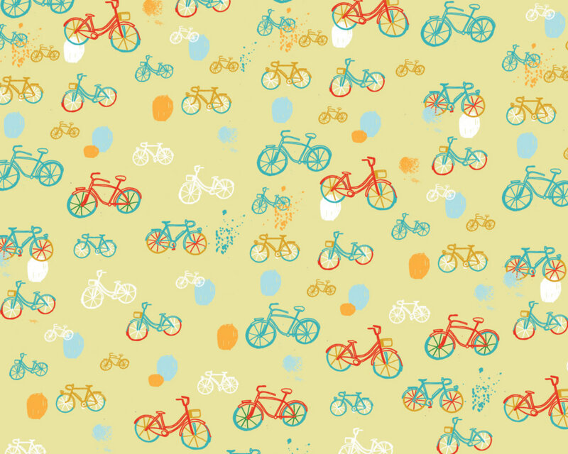 colorful bicycle pattern