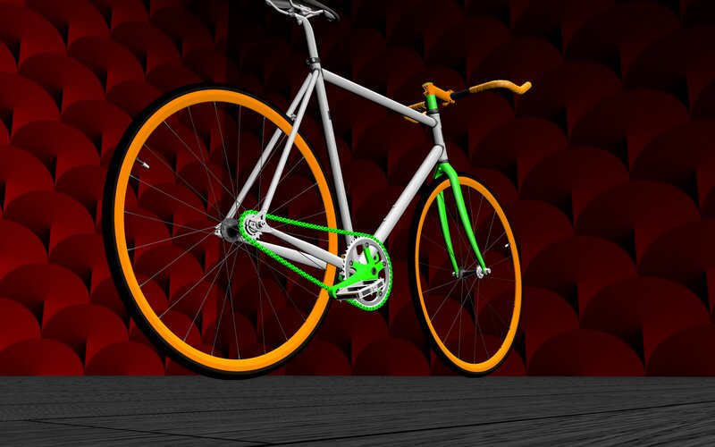 Colorful Bicycle — Red