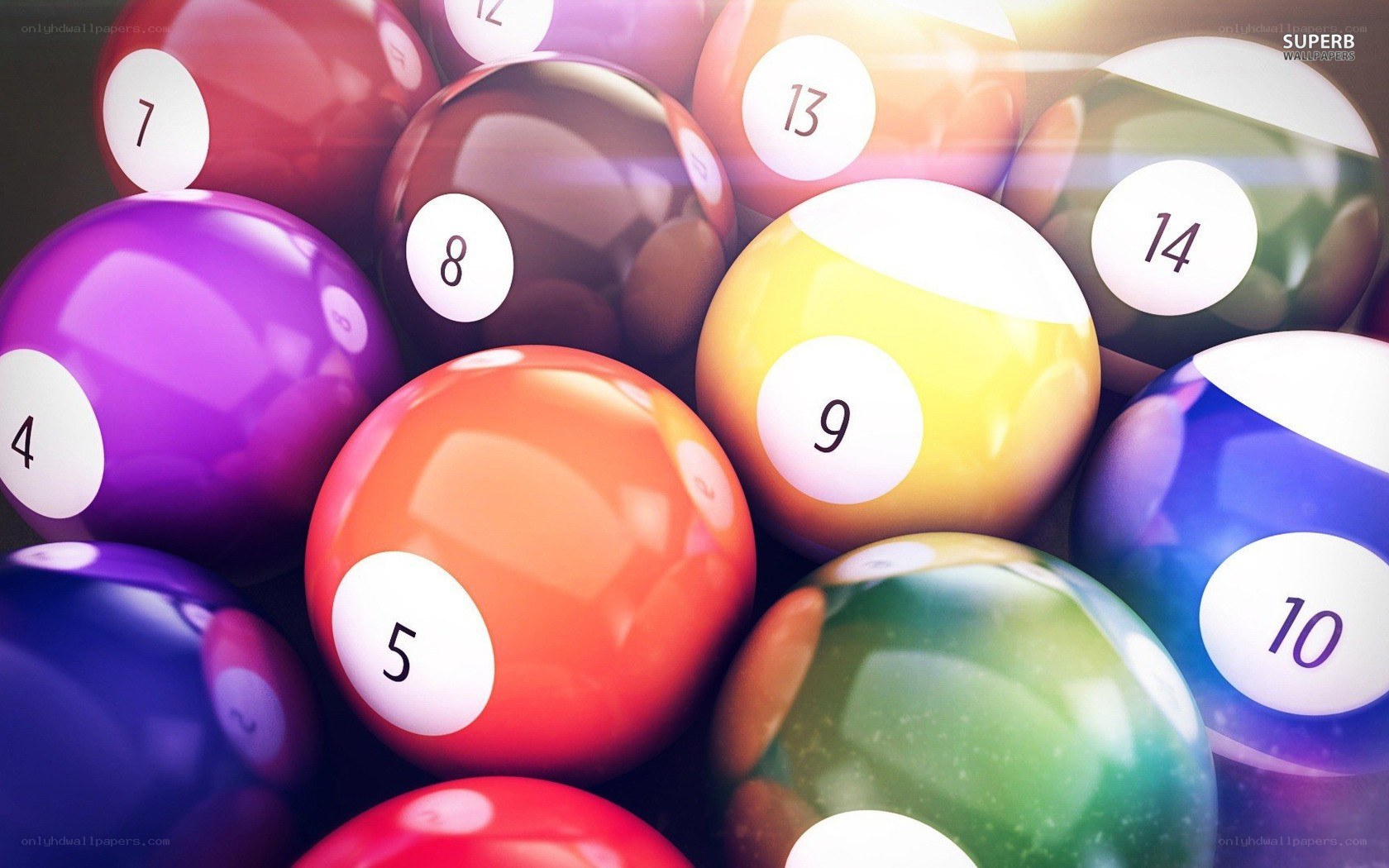 colorful billiard balls