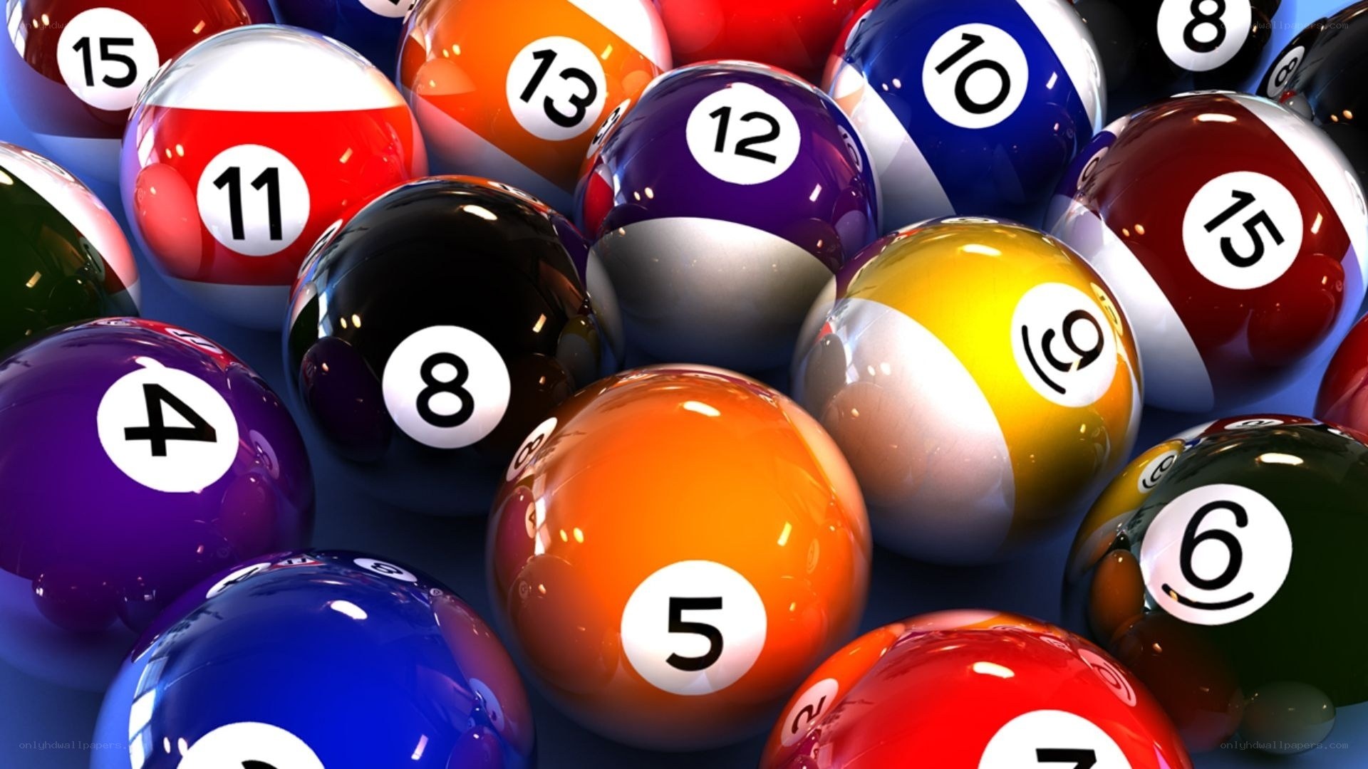 colorful billiard balls