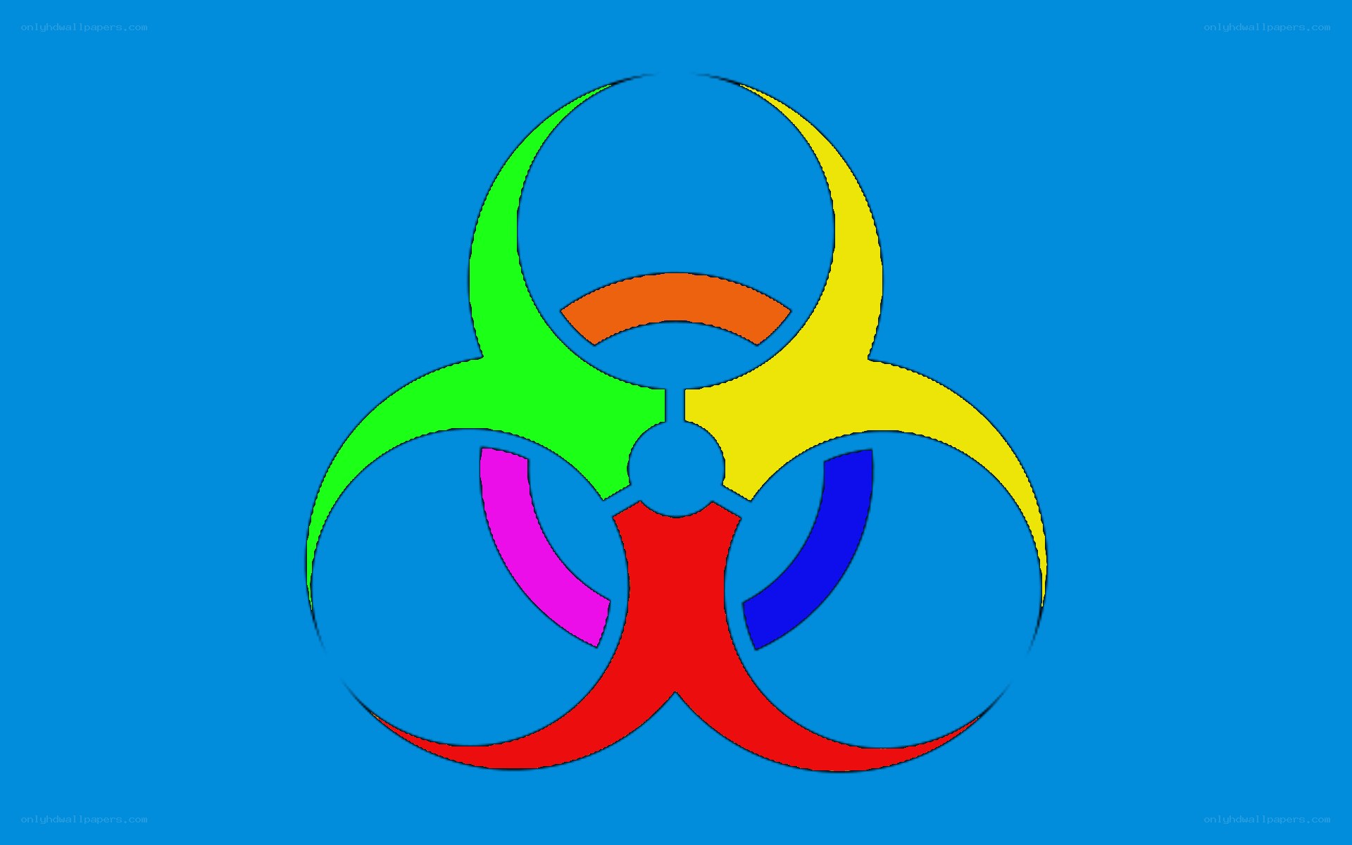 colorful biohazard symbol