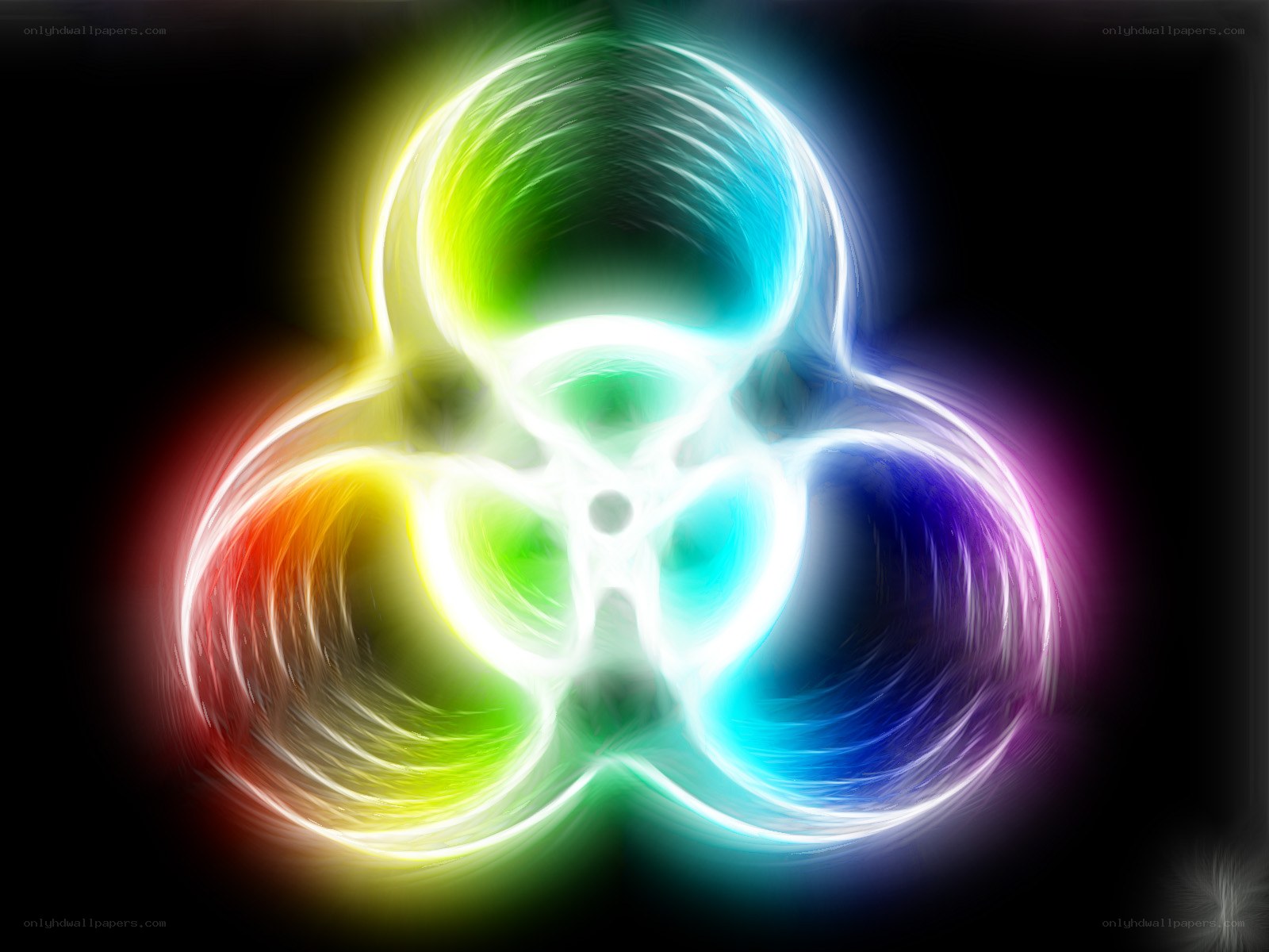 Colorful biohazard symbol