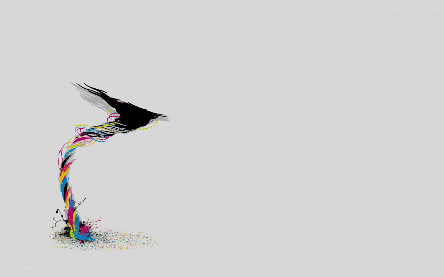 colorful bird abstract art