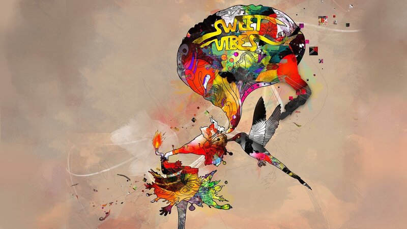 Colorful Bird and Brain — Brown