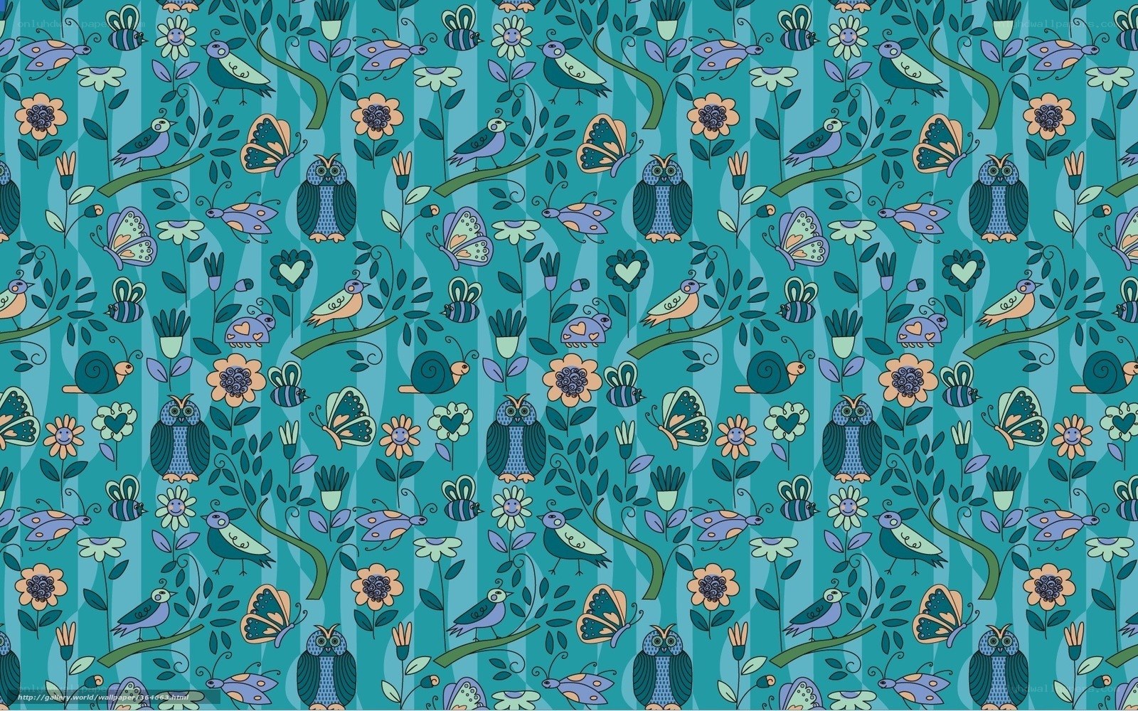 colorful bird and owl pattern