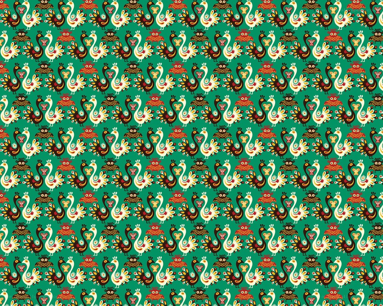 colorful bird pattern