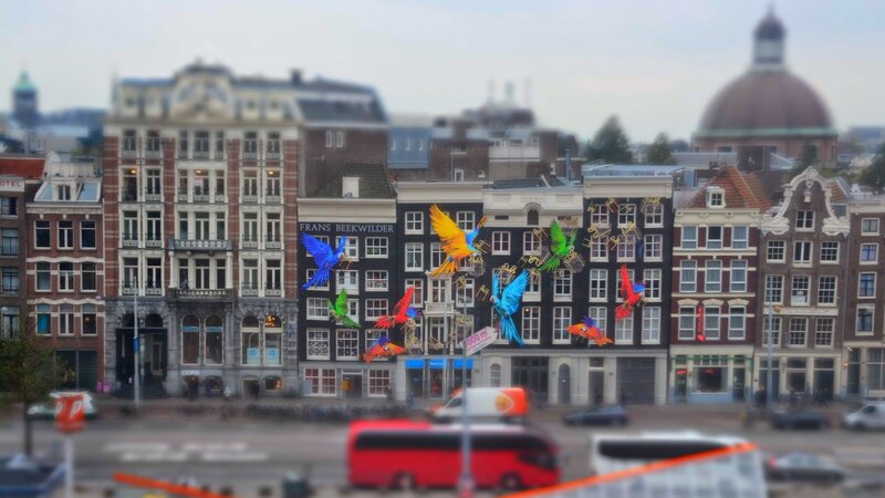 Colorful Bird Sculptures — Blue