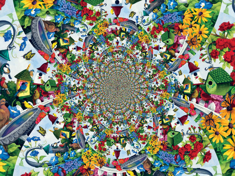 Colorful Bird-themed Spiral