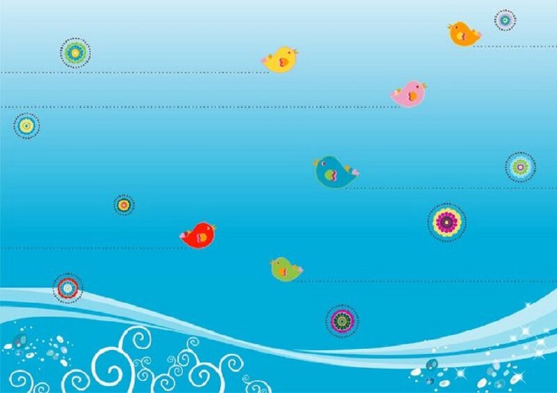 Colorful Birds in Water