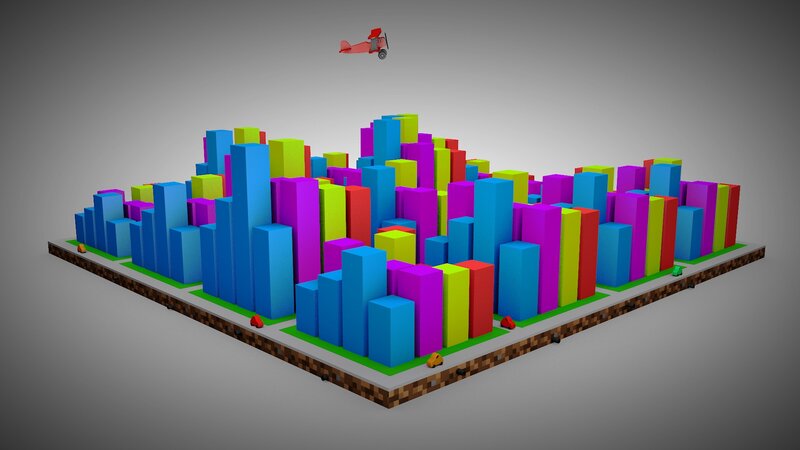 colorful block cityscape