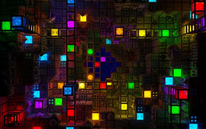 colorful block maze