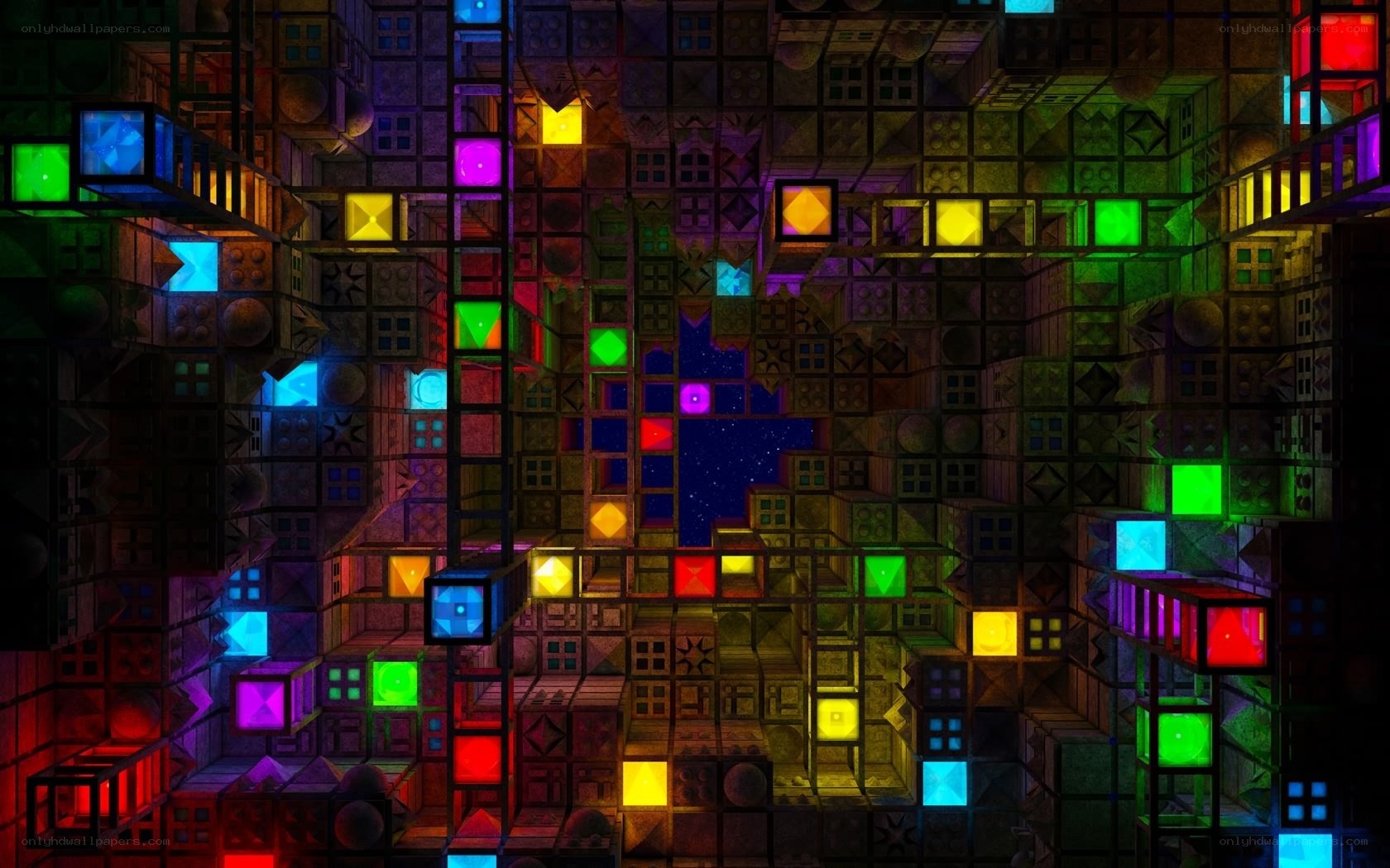 colorful block maze