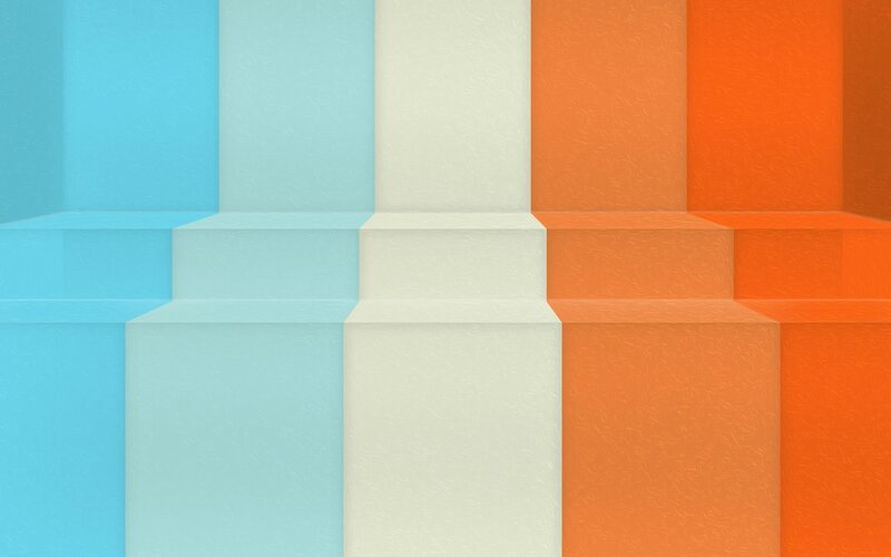 Colorful block steps