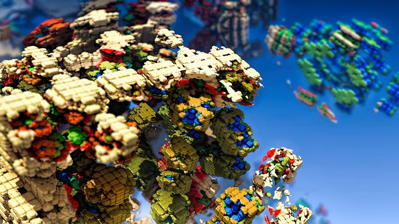Colorful Block Structures — Blue