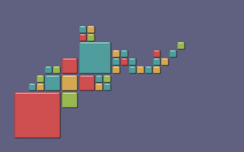 Colorful Blocks on Purple