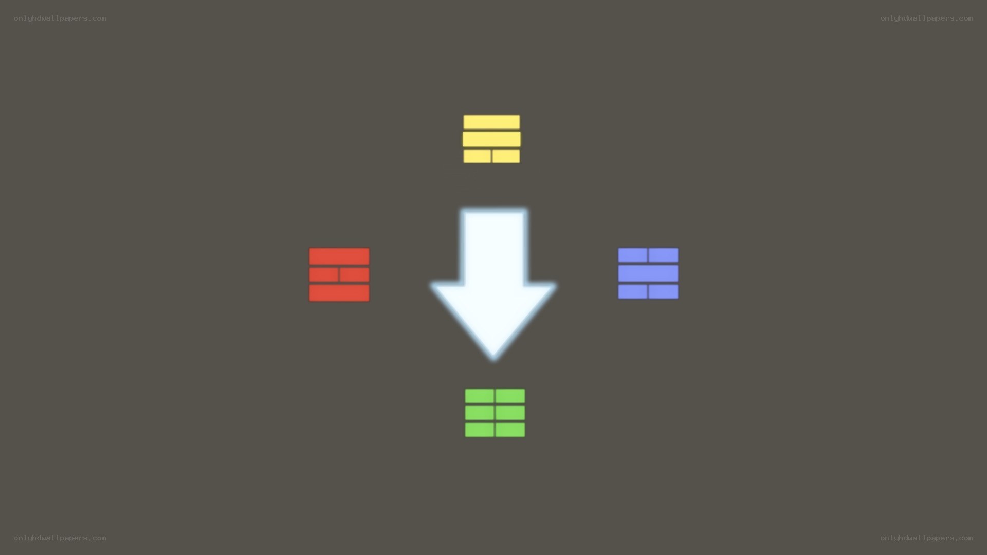 colorful blocks with arrow