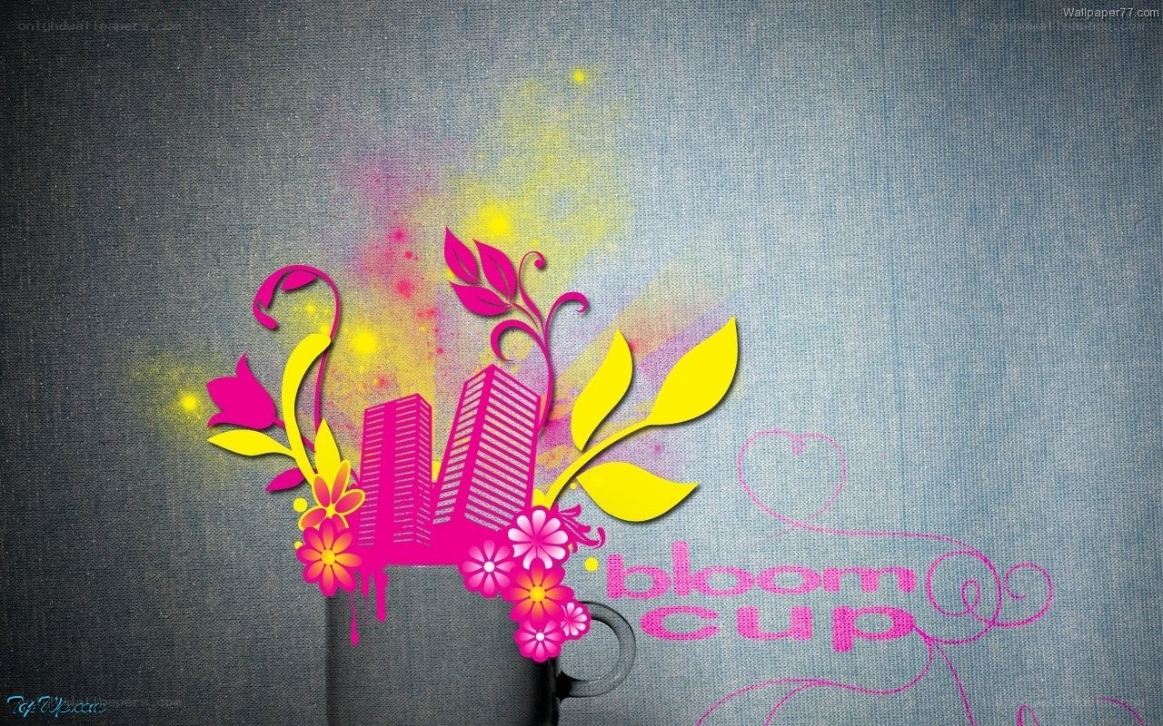 colorful bloom cup design