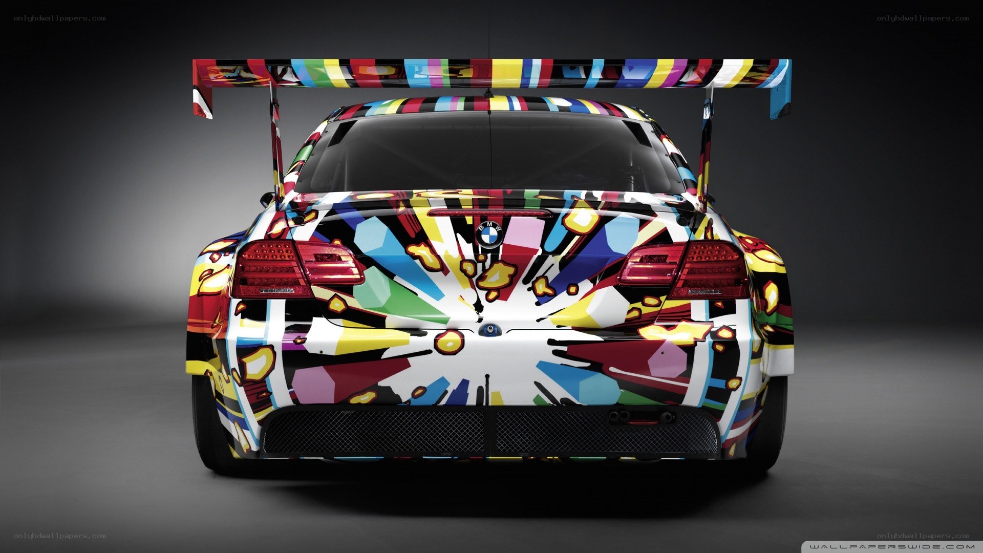 colorful BMW race car
