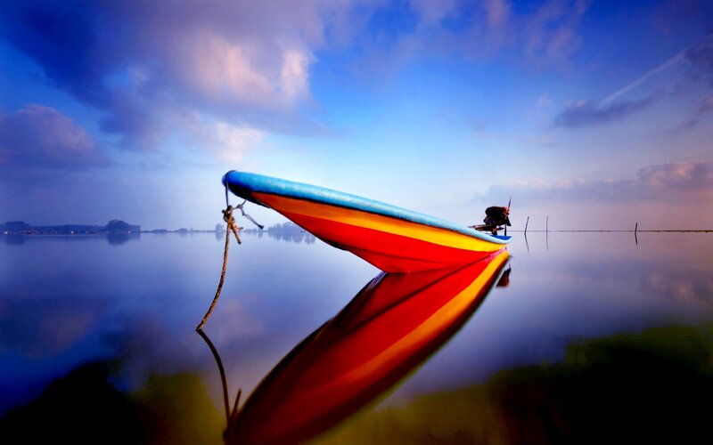 Colorful Boat on Water