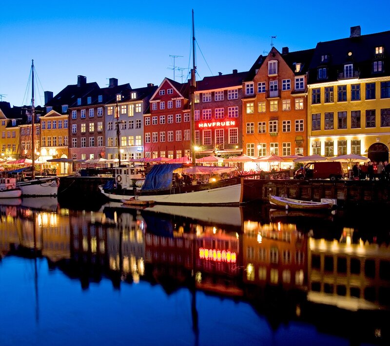Colorful boats at Nyhavn harbor
