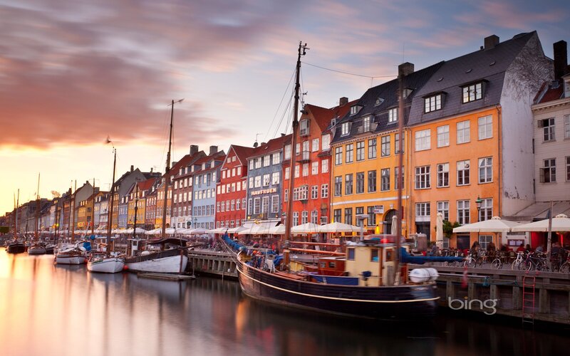 Colorful boats at Nyhavn harbor