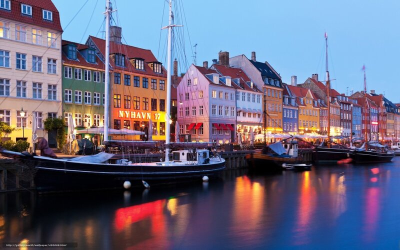Colorful boats at Nyhavn harbor