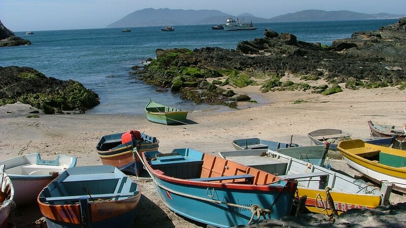 Colorful Boats on Beach