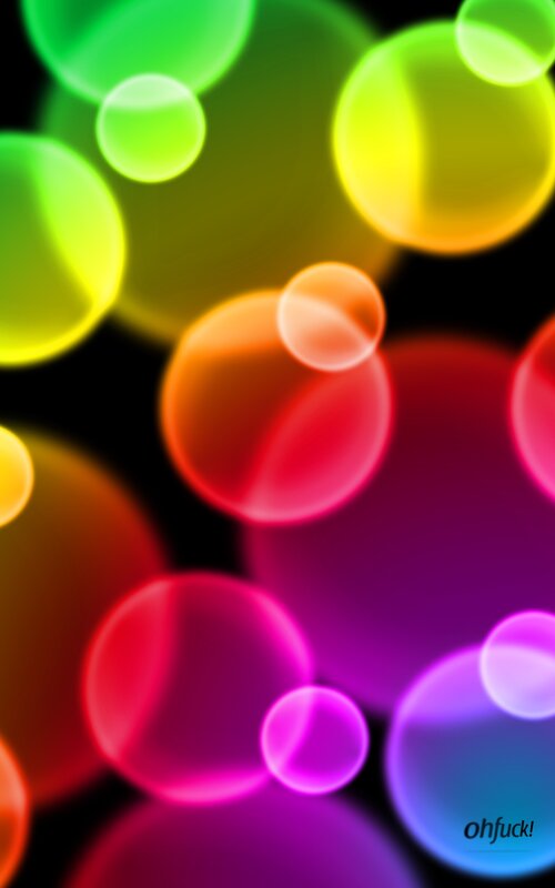 colorful bokeh bubbles