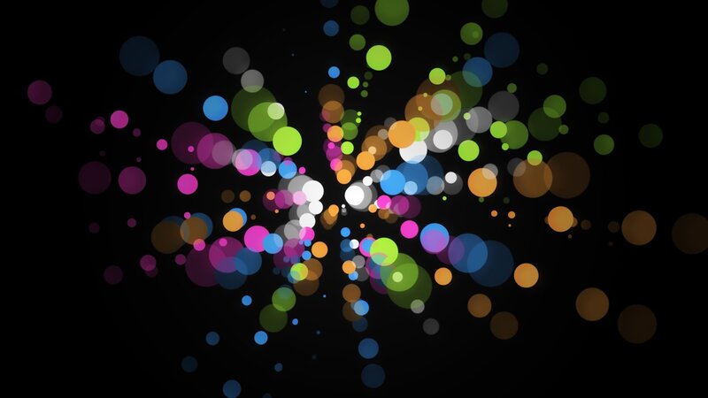 colorful bokeh circle explosion
