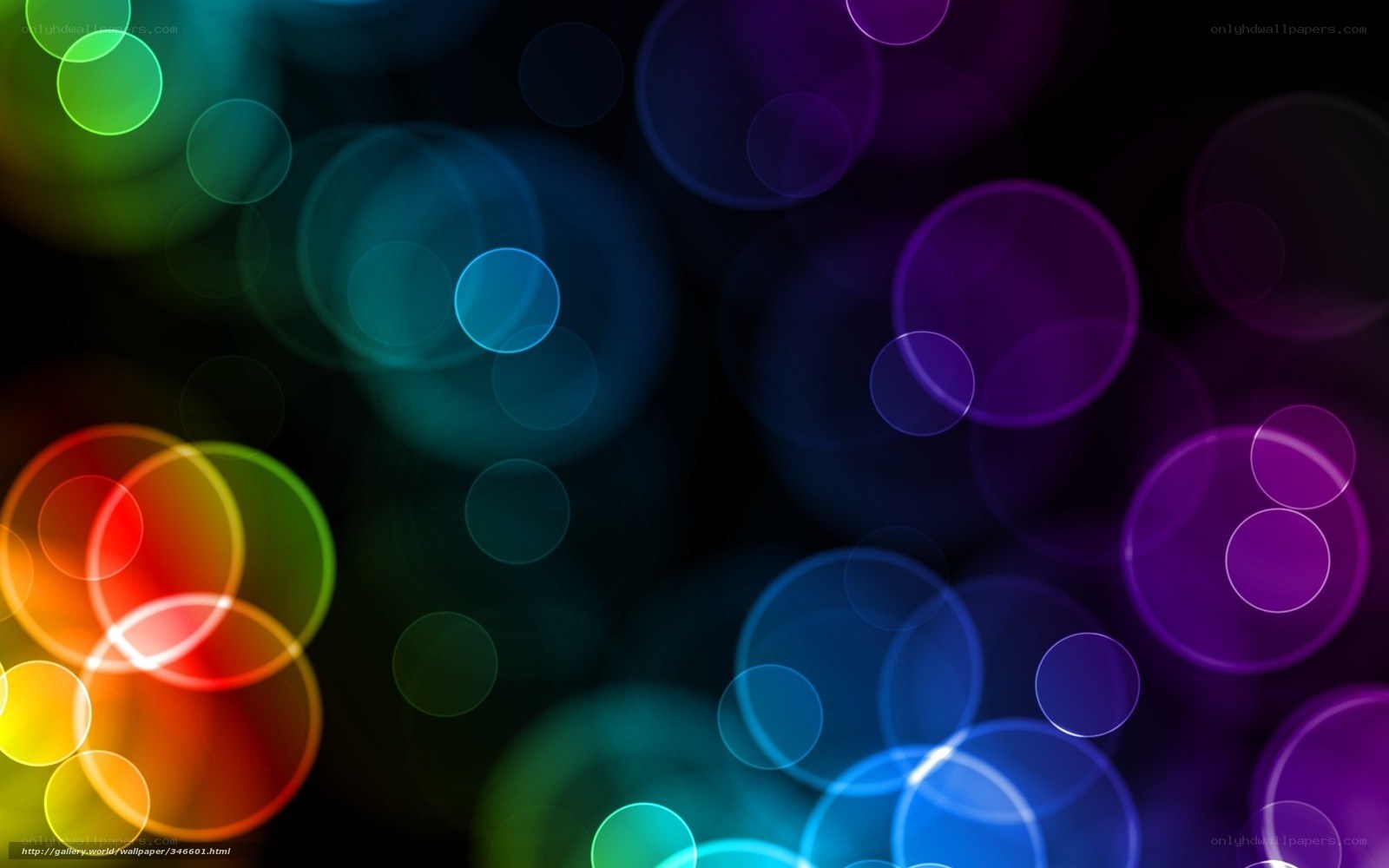 colorful bokeh circles