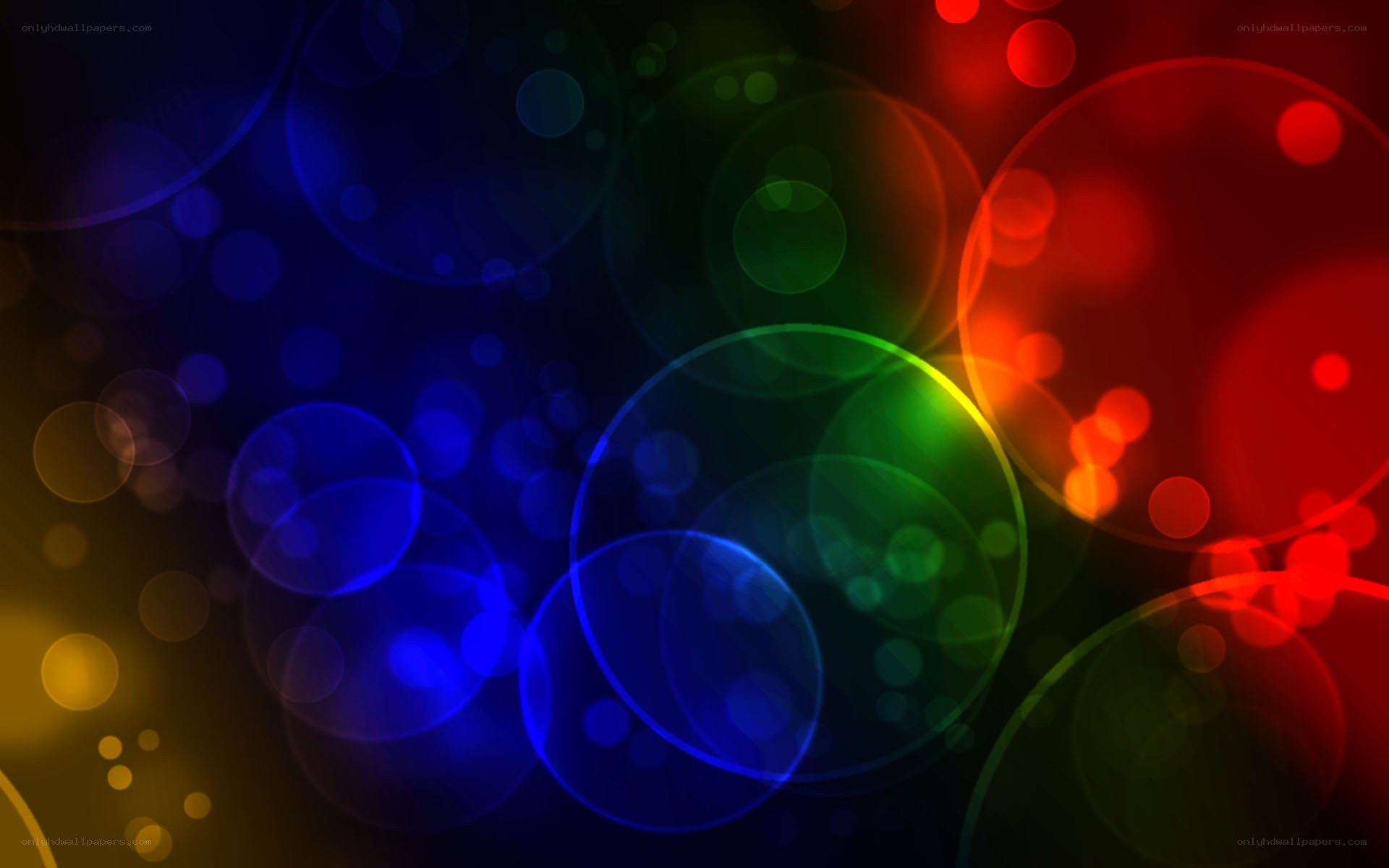 colorful bokeh circles
