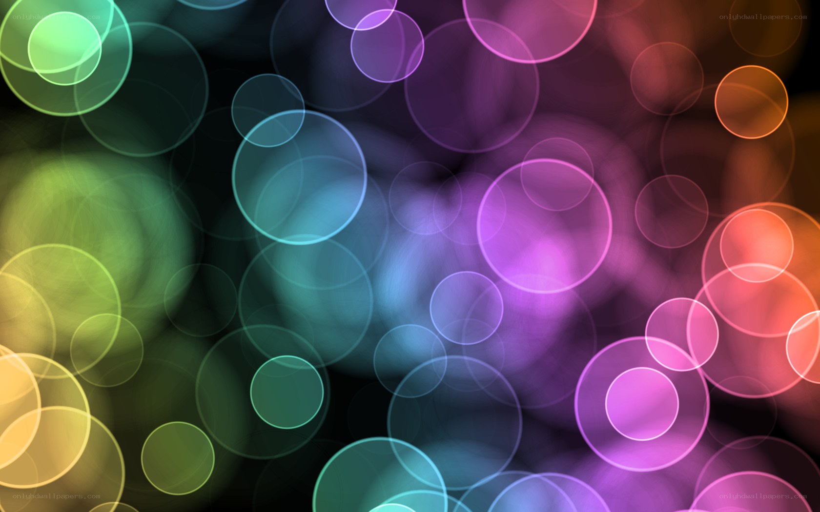 colorful bokeh circles