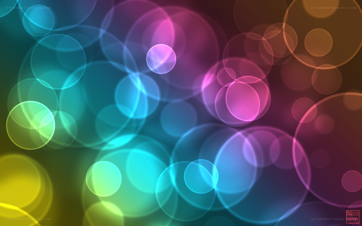 colorful bokeh circles