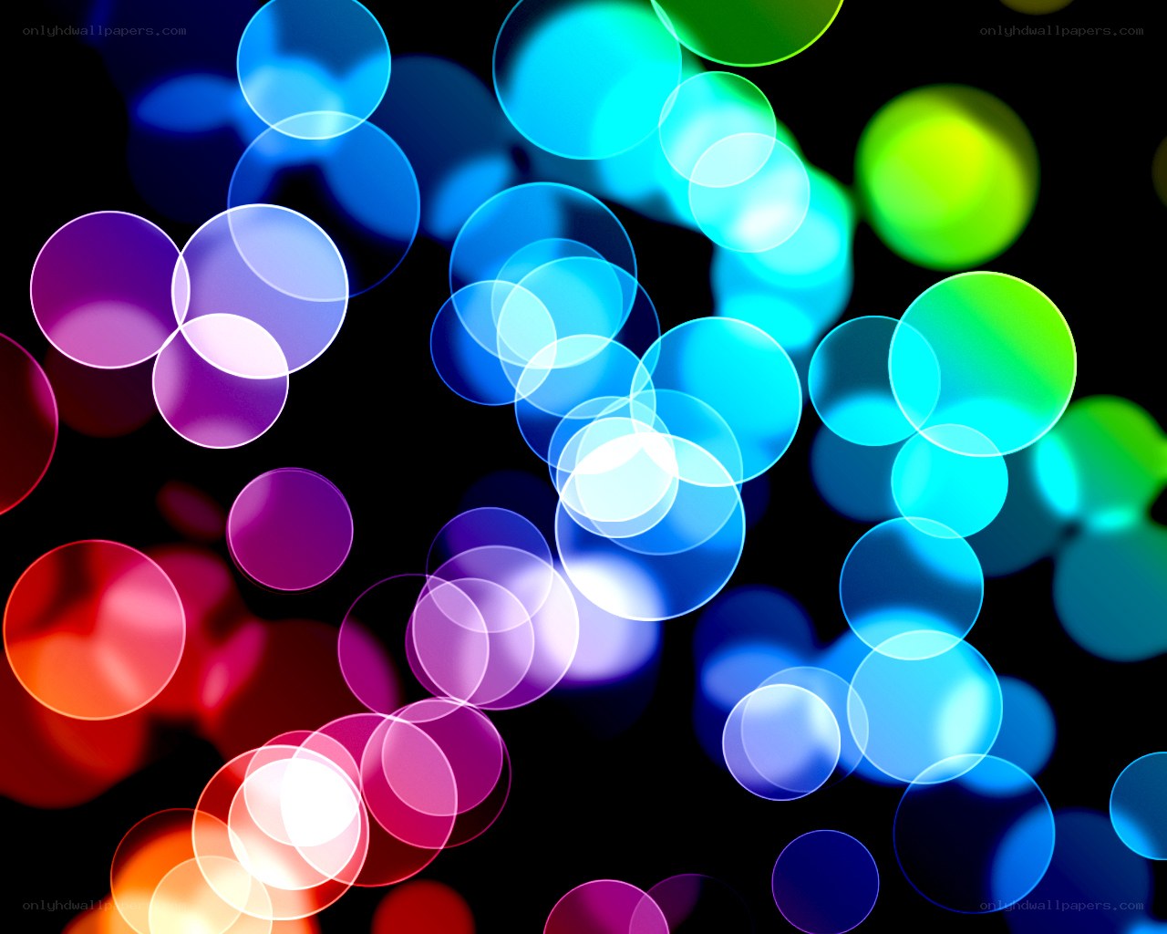colorful bokeh circles