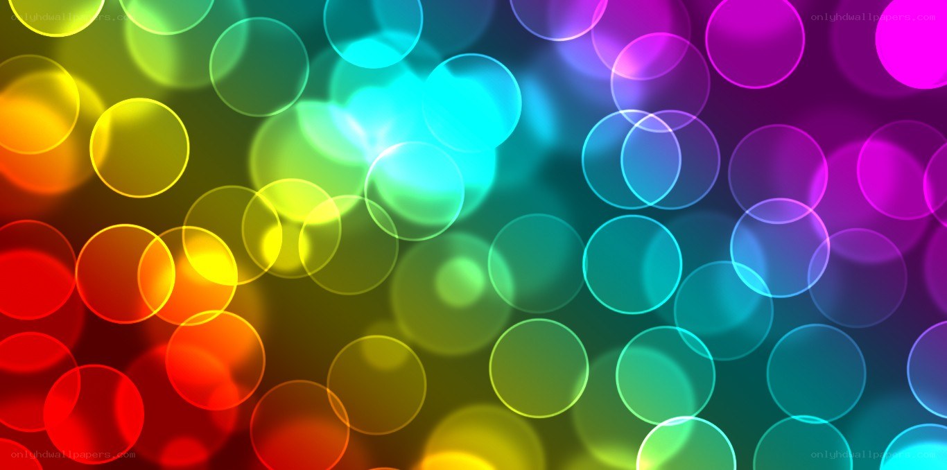colorful bokeh circles