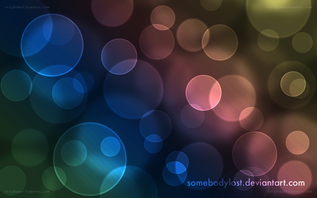 colorful bokeh circles