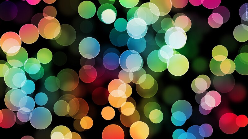 Colorful Bokeh Circles — Black