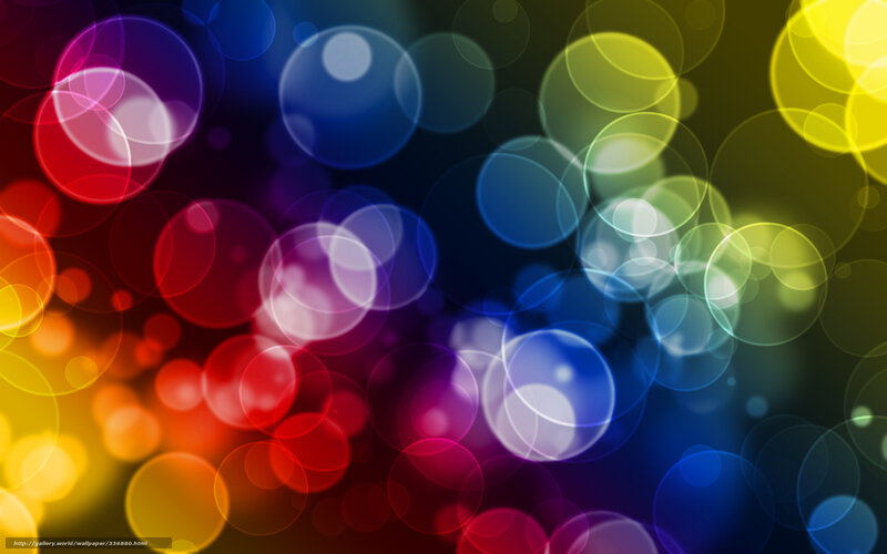 Colorful Bokeh Circles — Blue, Vibrant, Abstract, Light, Background